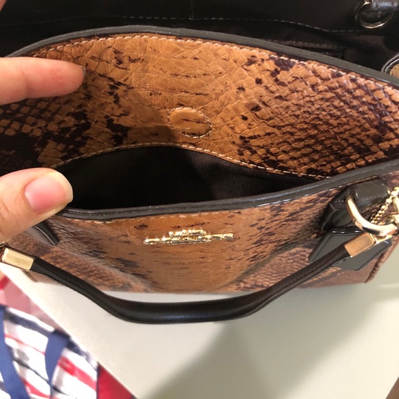 Coach Brown and Black Snakeskin Bag - Picture 9 of 14